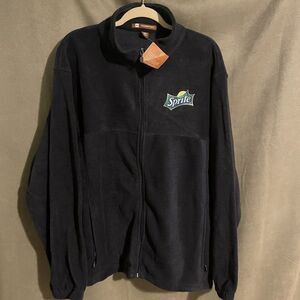 Sprite Mens Black Zip Up Fleece Size Extra Large XL Soda Pop